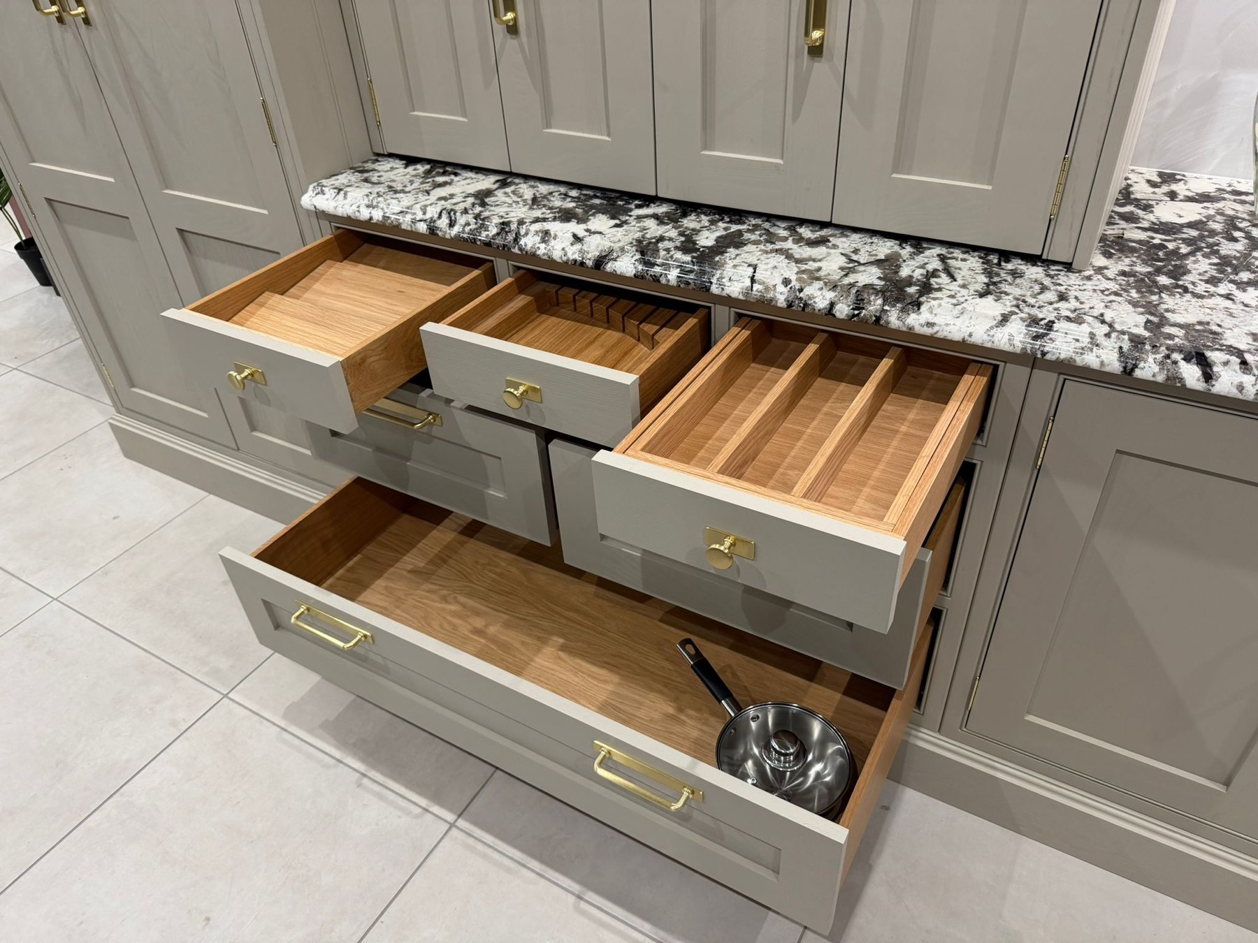 Grey shaker drawers