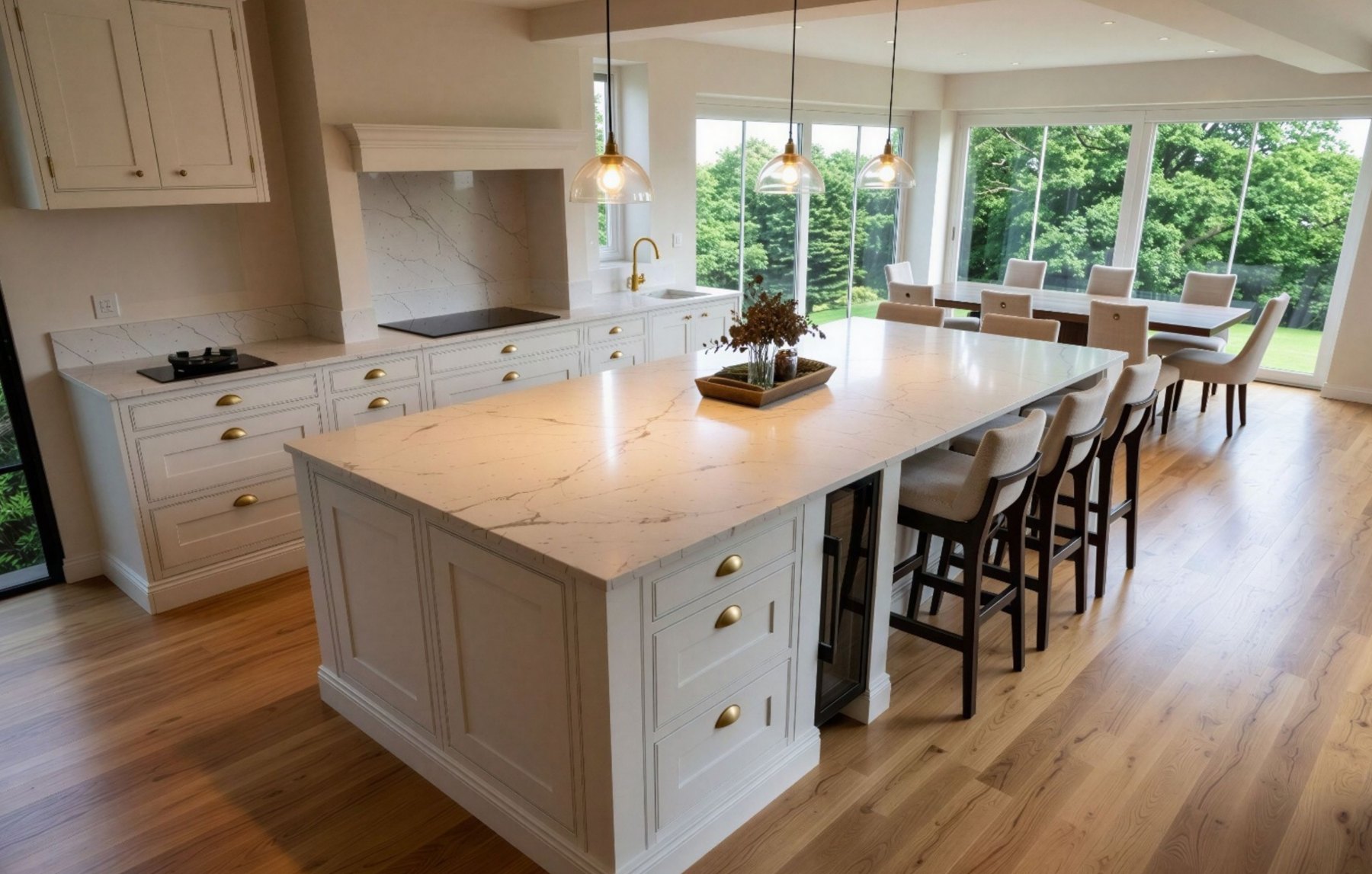 Modern handleless kitchen